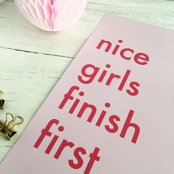 Nice Girls Finish First Print, 2 of 4
