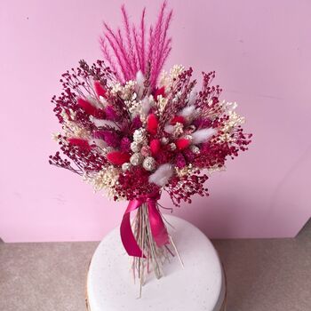 Hot Pink Dried Flower Bouquet, 2 of 5