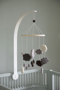 Clouds Felted Cot Mobile, 2 of 5