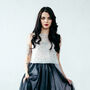 Ivory Sleeveless Beaded Bridal Top | Sparkly Wedding Crop Top For Modern Brides, thumbnail 4 of 12