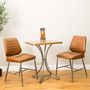 Corrine Vegan Leather Chair Tan Or Brown Set Of Two, thumbnail 1 of 7