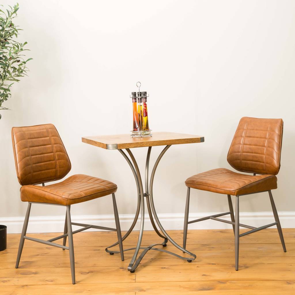 Corrine Vegan Leather Chair Tan Or Brown Set Of Two By The Orchard ...