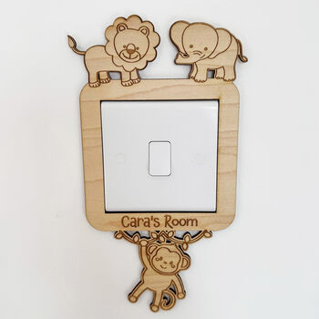 Personalised Safari Animal Light Switch Cover, 3 of 6