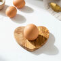 Olive Wood Heart Shape Egg Holder, thumbnail 1 of 5