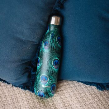 Peacock Feathers Insulated Stainless Steel Bottle, 2 of 6