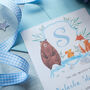 Blue Woodland Baby Shower Invitations, thumbnail 3 of 4