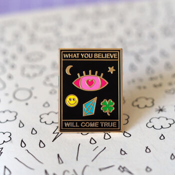 Tarot Card Positive Enamel Pin, 3 of 11