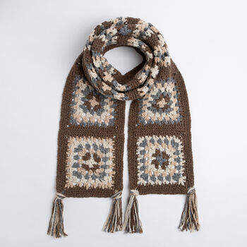 Granny Annie Squares Scarf Crochet Kit Woodland, 5 of 9