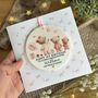 1st Or Any Birthday Personalised Pink Bear Keepsake Card, thumbnail 1 of 3