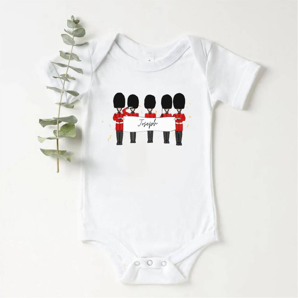 Personalised ‘Name’ Soldier Baby Vest By Babbico
