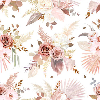 Dusky Pink Flowers Lampshade, 5 of 5