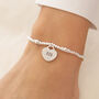 Angel Numbers 333 Silver Plated Beaded Bracelet, thumbnail 3 of 3