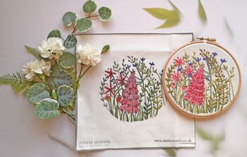 Foxglove Embroidery Kit, 10 of 12