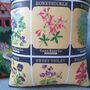 Vintage Flower Seed Print Decorative Cushion, thumbnail 6 of 8