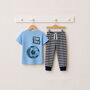 Personalised Father's Day Daddy And Me Matching Pyjamas Football, thumbnail 2 of 3