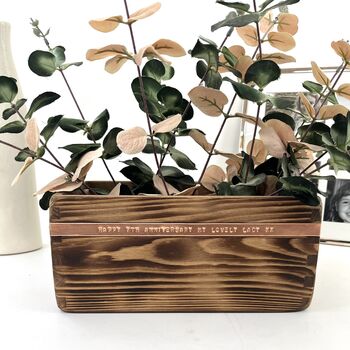 Personalised Wooden Pot Planter, 3 of 8