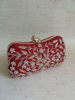 Red Frog Clasp Clutch, 3 of 9