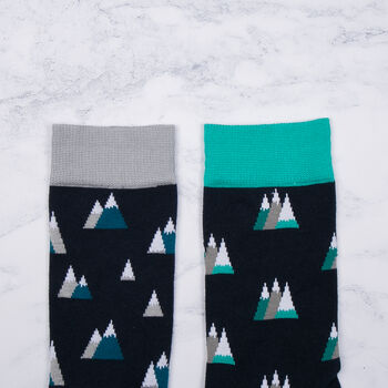 Ethical Mountain Print Socks, 4 of 5
