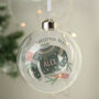 Personalised Cosy Jumper Christmas Glass Bauble, thumbnail 1 of 5