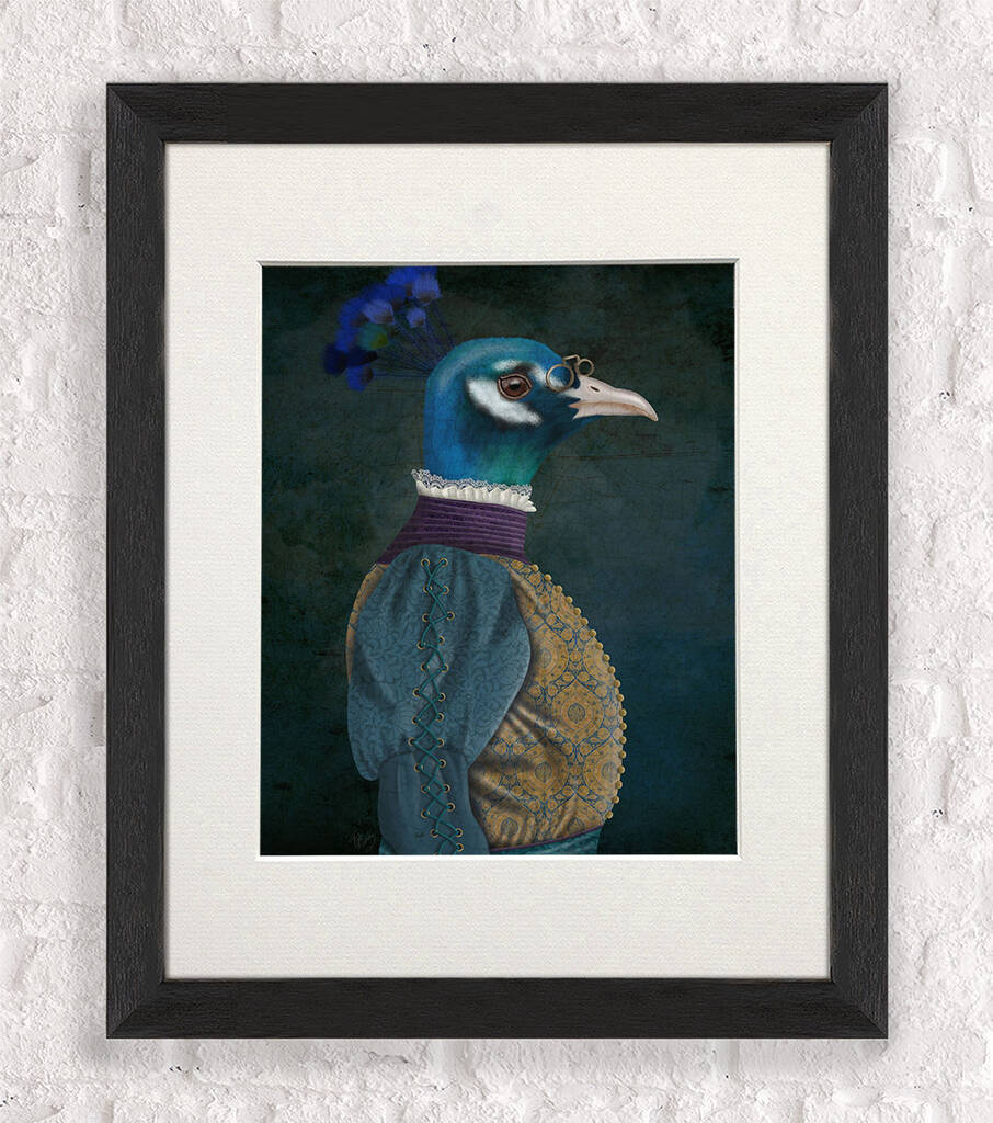 Medieval Peacocks, Limited Edition Fine Art Prints Pair By FabFunky ...