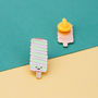 Retro Ice Cream Soft Enamel Pin Badge Twister Ice Lolly, thumbnail 2 of 3