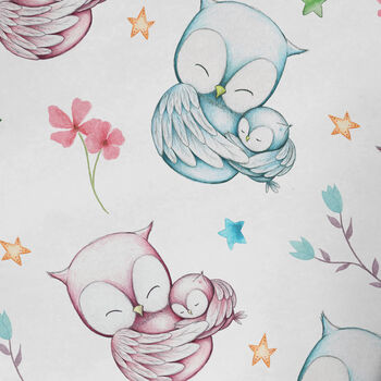 Mothers Day Wrapping Paper, Owl And Baby Roll Or Folded, 2 of 2