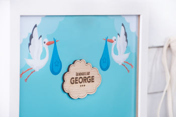 Personalised New Baby Frame With Tokens, 4 of 5