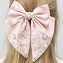 Crystal And Pearl Embellished Statement Hair Bow, thumbnail 3 of 6
