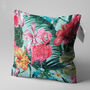 Pink Flamingo Cushion Cover With Tropical Flowers, thumbnail 3 of 7