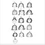 Personalised Family Faces Portrait Print, thumbnail 2 of 5