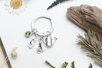 Personalised Gardening Keyring Garden Lover Present, 7 of 9