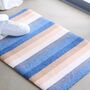Washable Blue Stripe Doormat, thumbnail 2 of 3