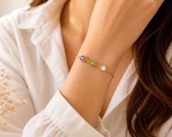 Personalise Create Your Own Family Birthstones Bracelet, 10 of 11