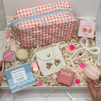 Birthday Gift Box For Her – Pamper Treats And Earrings, 10 of 10