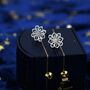 Vintage Inspired Opal Stud Earrings In Sterling Silver, thumbnail 4 of 12