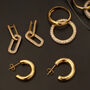 Thick Small Hoop Earrings, Minimalist Women's Jewellery, thumbnail 2 of 6