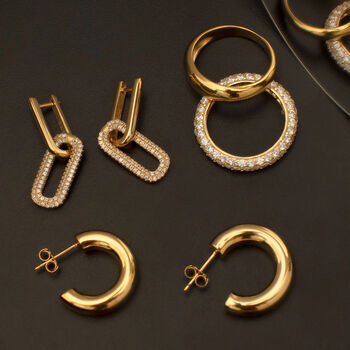 Thick Small Hoop Earrings, Minimalist Women's Jewellery, 2 of 6