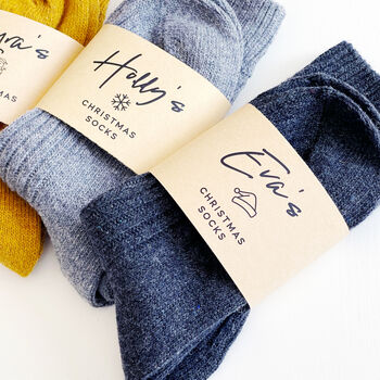 Personalised Christmas Sock Gift Choice Of Six Colours, 9 of 10