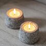 Set Of Two Granite Tealight Holders, thumbnail 1 of 2