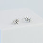 Vintage Finish Sterling Silver Star Stud Earrings, thumbnail 2 of 5