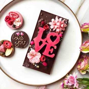 Love Chocolate Bar And Hearts Personalised Present, 3 of 10