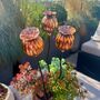 Set Of Three Copper Seed Head Garden Planter Stakes, thumbnail 7 of 9