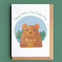 Knitted Daddy Bear Father's Day Card, thumbnail 1 of 2