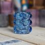 Bubble Glass Blue Medium Tea Light Holder, thumbnail 1 of 2