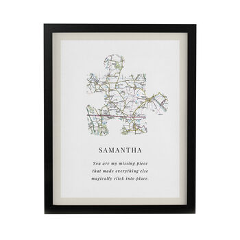 Anniversary Gifts Personalised Jigsaw Map Location Print, 9 of 9