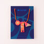 Neon Pink And Orange Geometric Statement Necklace Gift, thumbnail 5 of 5