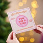 Personalised Pop Out Positive Bauble Christmas Card, thumbnail 2 of 3