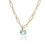 Gold Vermeil Astrid Sky Blue Topaz Necklace, thumbnail 2 of 3