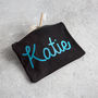 Personalised Glitter Canvas Accessory Bag, thumbnail 1 of 7