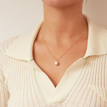 Rose/Silver/Gold Filled Large Pearl Satellite Necklace, 4 of 9